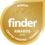 Finder Crypto Trading Platform Awards badge 2023