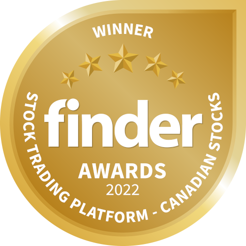 Image: Finder Best for Canadian stocks award