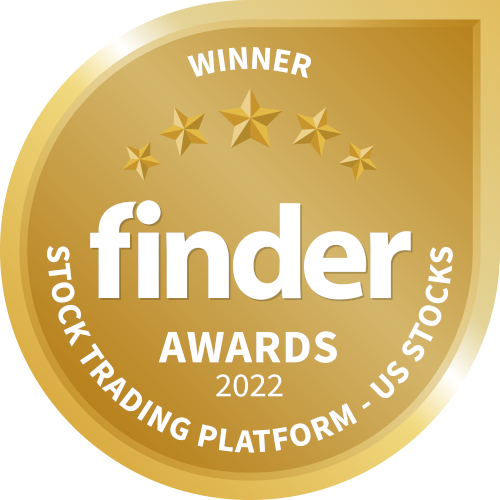 Image: Finder Best for US stocks award